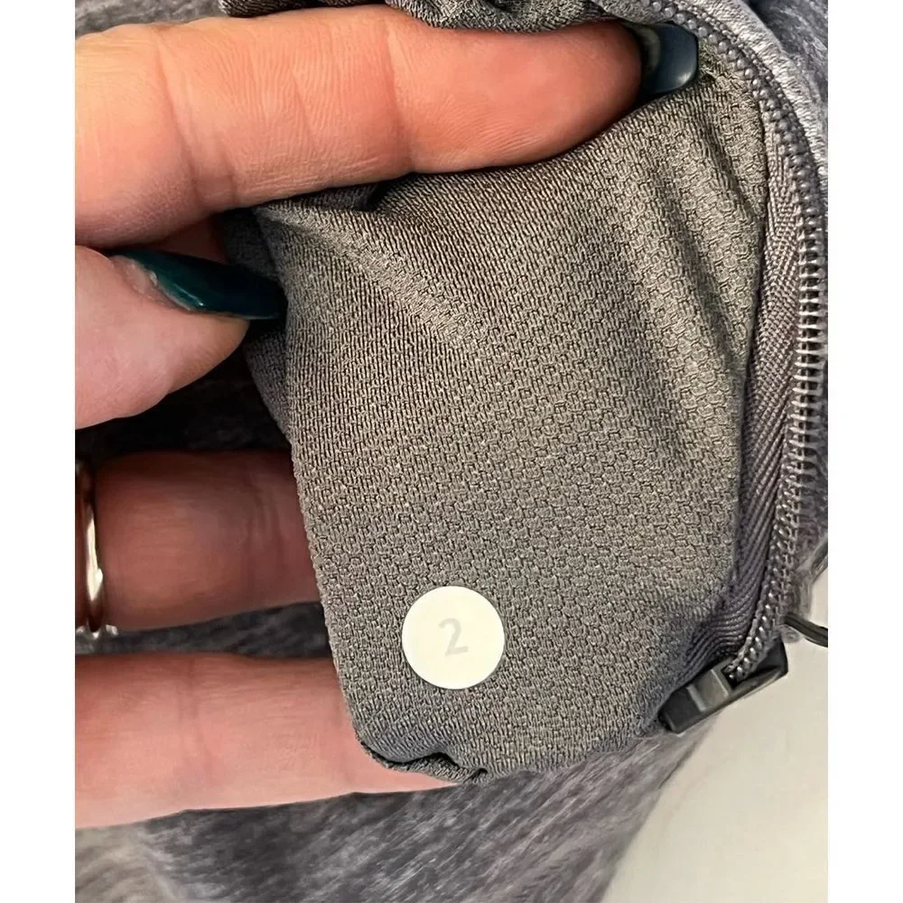 Lululemon Gray Race Your Pace Zip Long Sleeve Running Shirt Women’s Size 2
